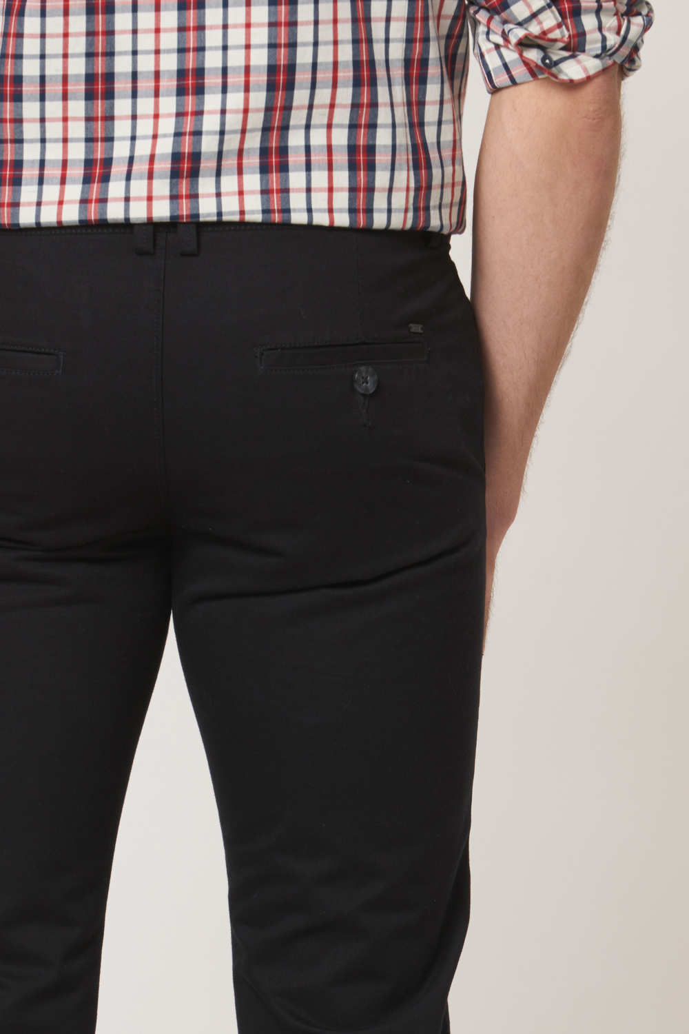 BASICS SLIM FIT COTTON TROUSER