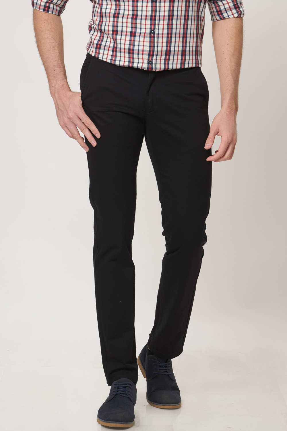 BASICS SLIM FIT COTTON TROUSER