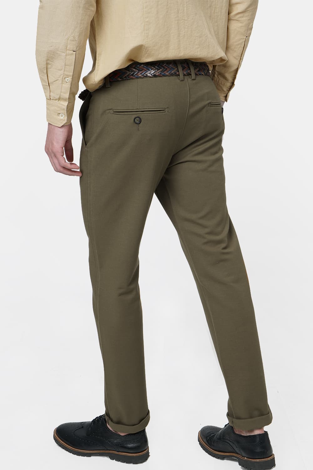 BASICS TAPERED FIT STRETCH TROUSER