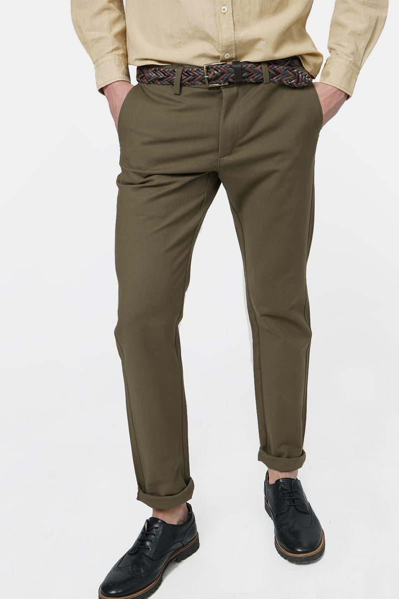 BASICS TAPERED FIT STRETCH TROUSER