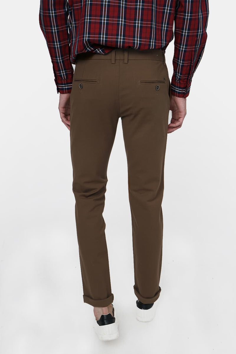 BASICS TAPERED FIT STRETCH TROUSER