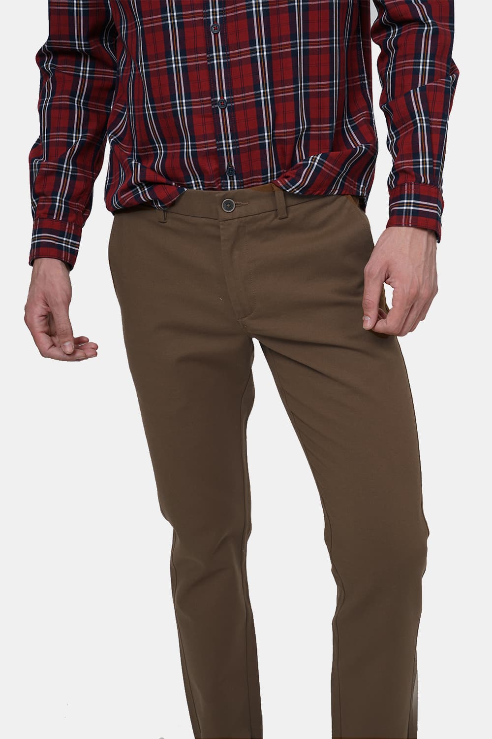 BASICS TAPERED FIT STRETCH TROUSER