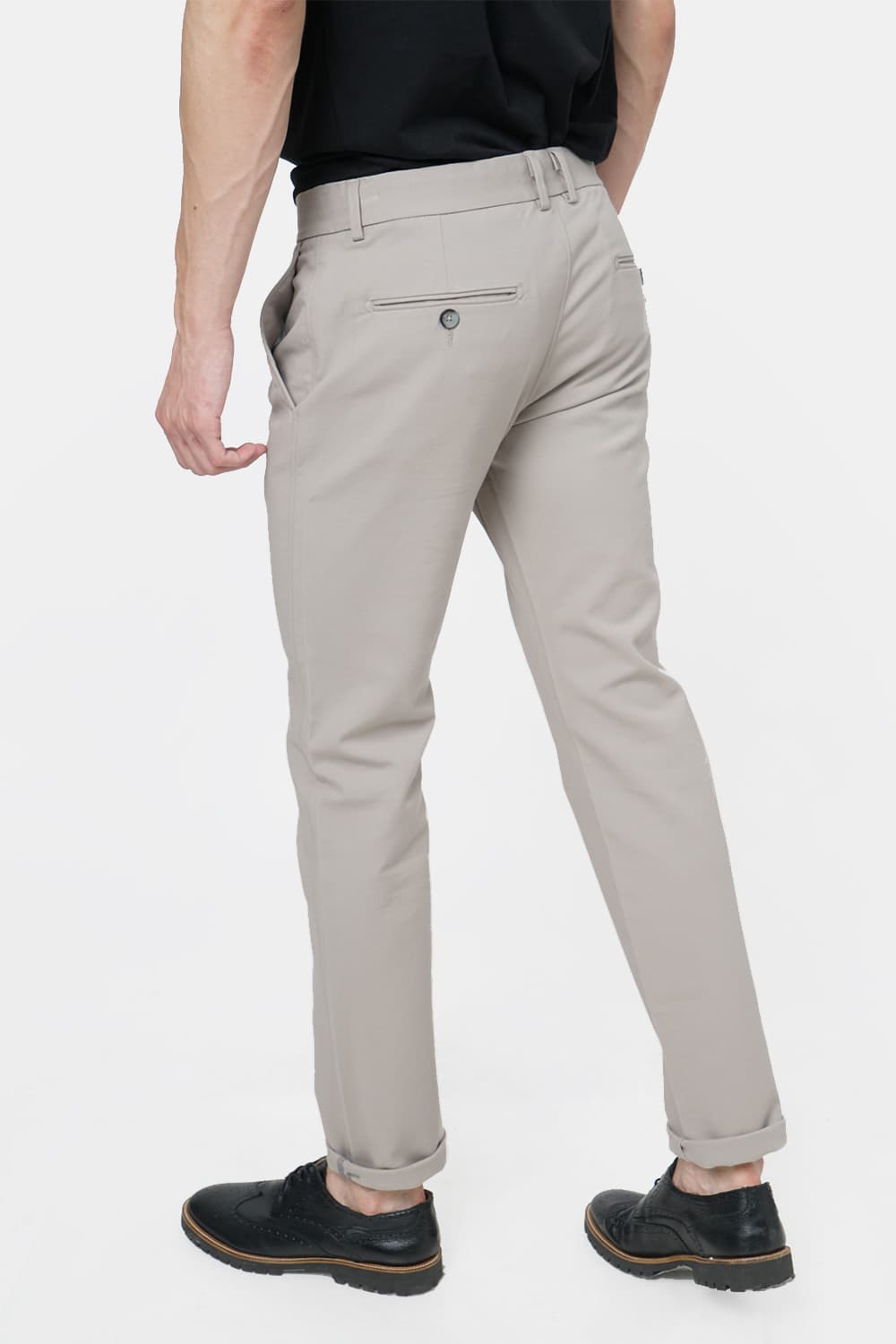 BASICS TAPERED FIT STRETCH TROUSER