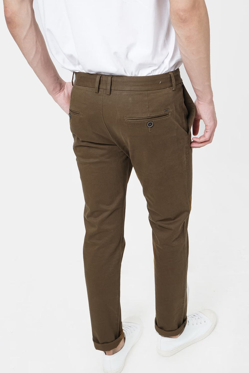 BASICS TAPERED FIT STRETCH TROUSER