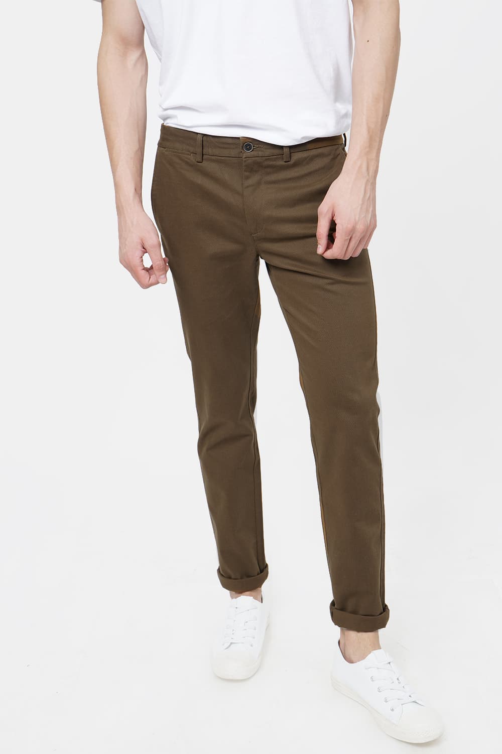 BASICS TAPERED FIT STRETCH TROUSER