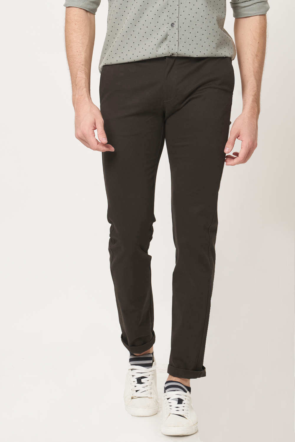 BASICS TAPERED FIT STRETCH TROUSER