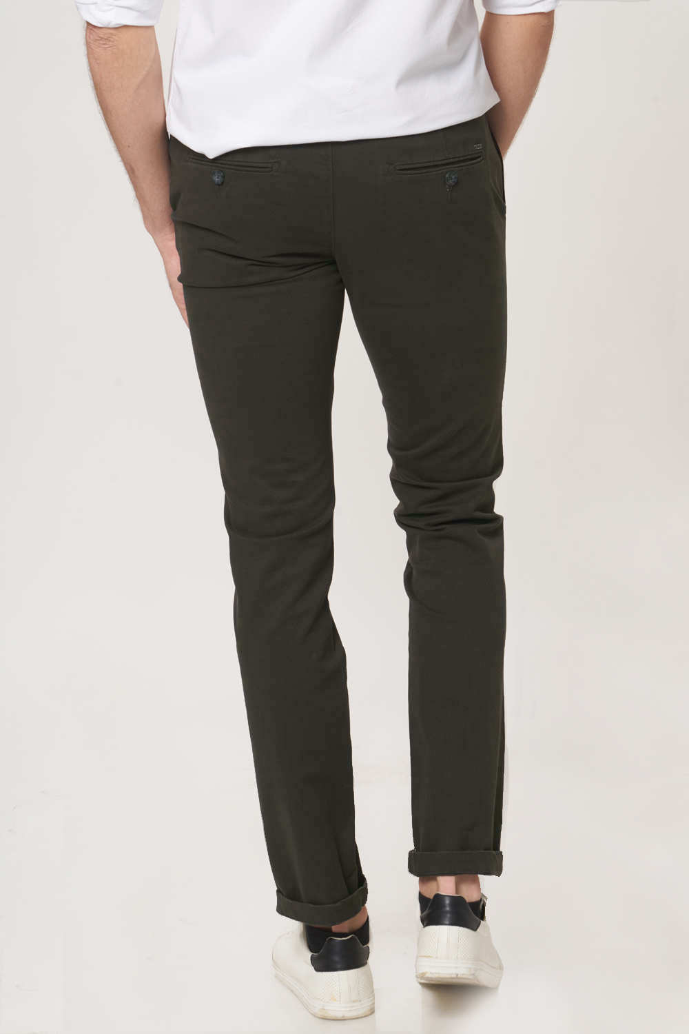 BASICS TAPERED FIT STRETCH TROUSER