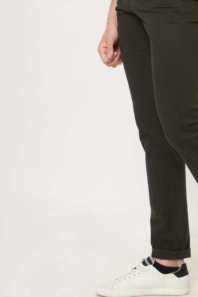 BASICS TAPERED FIT STRETCH TROUSER