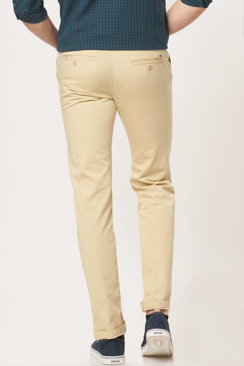 BASICS SLIM FIT COTTON TROUSER