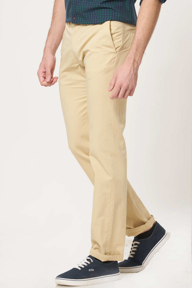 BASICS SLIM FIT COTTON TROUSER