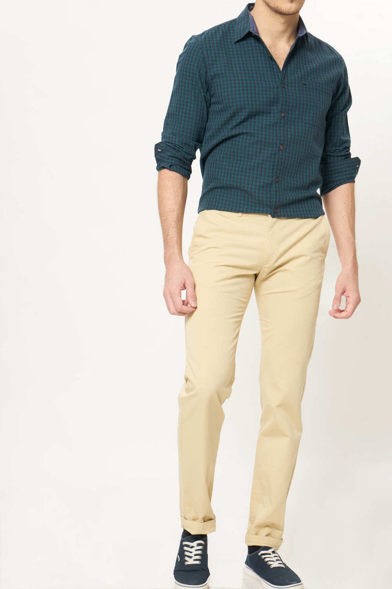 BASICS SLIM FIT COTTON TROUSER