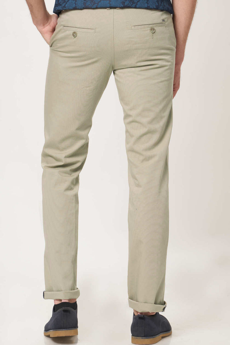 BASICS SLIM FIT COTTON TROUSER