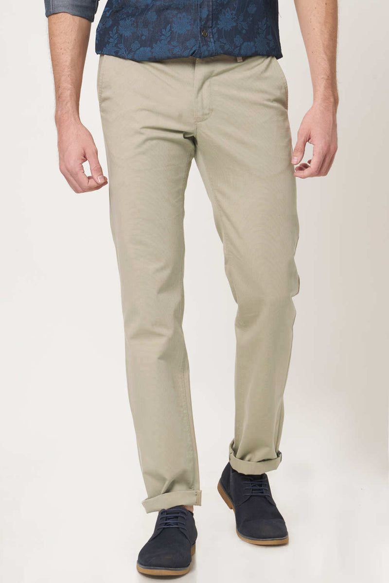 BASICS SLIM FIT COTTON TROUSER