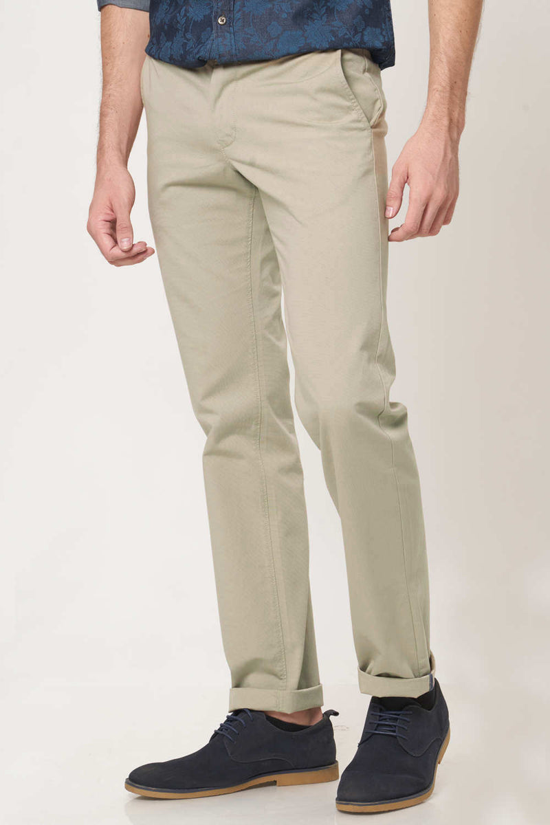 BASICS SLIM FIT COTTON TROUSER