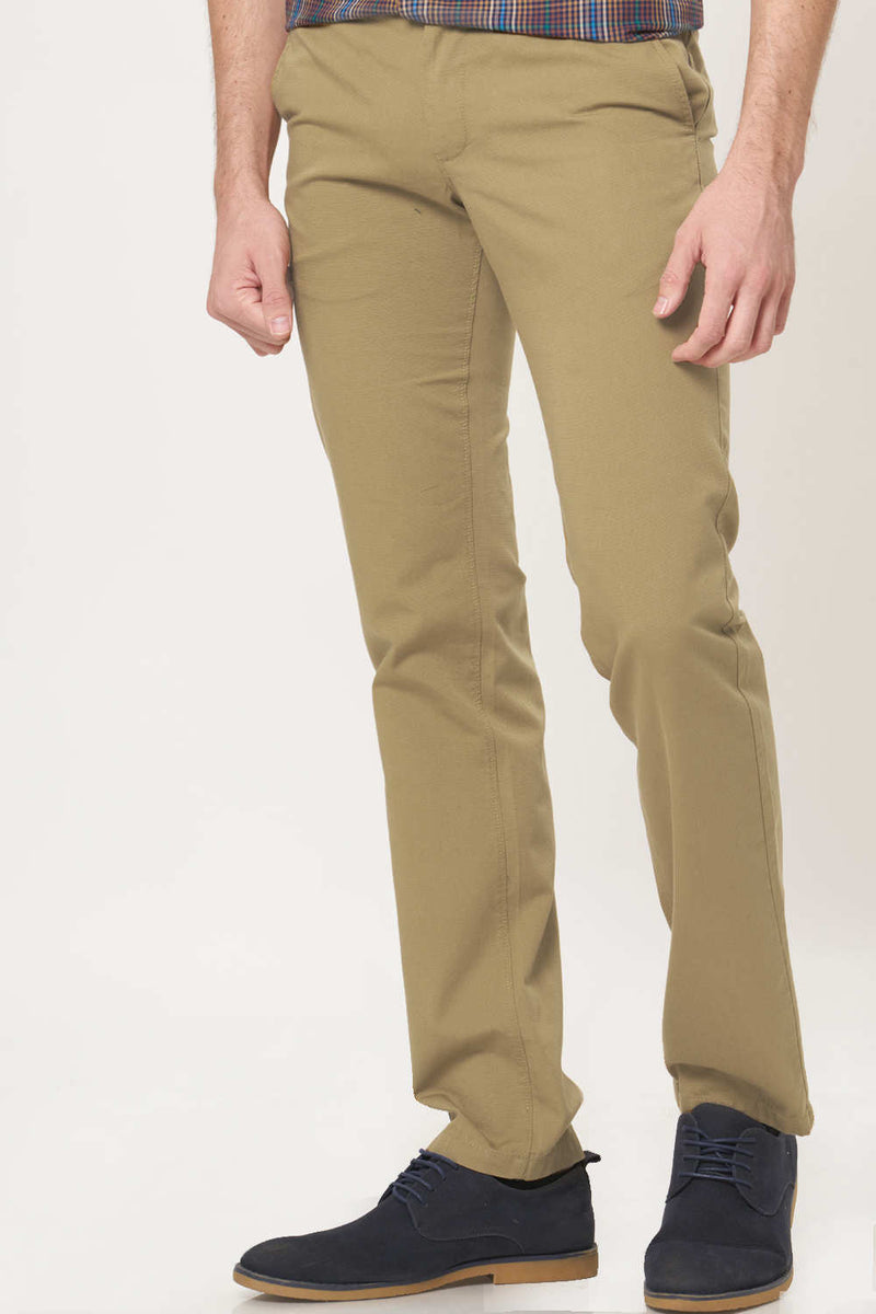 BASICS SLIM FIT COTTON TROUSER