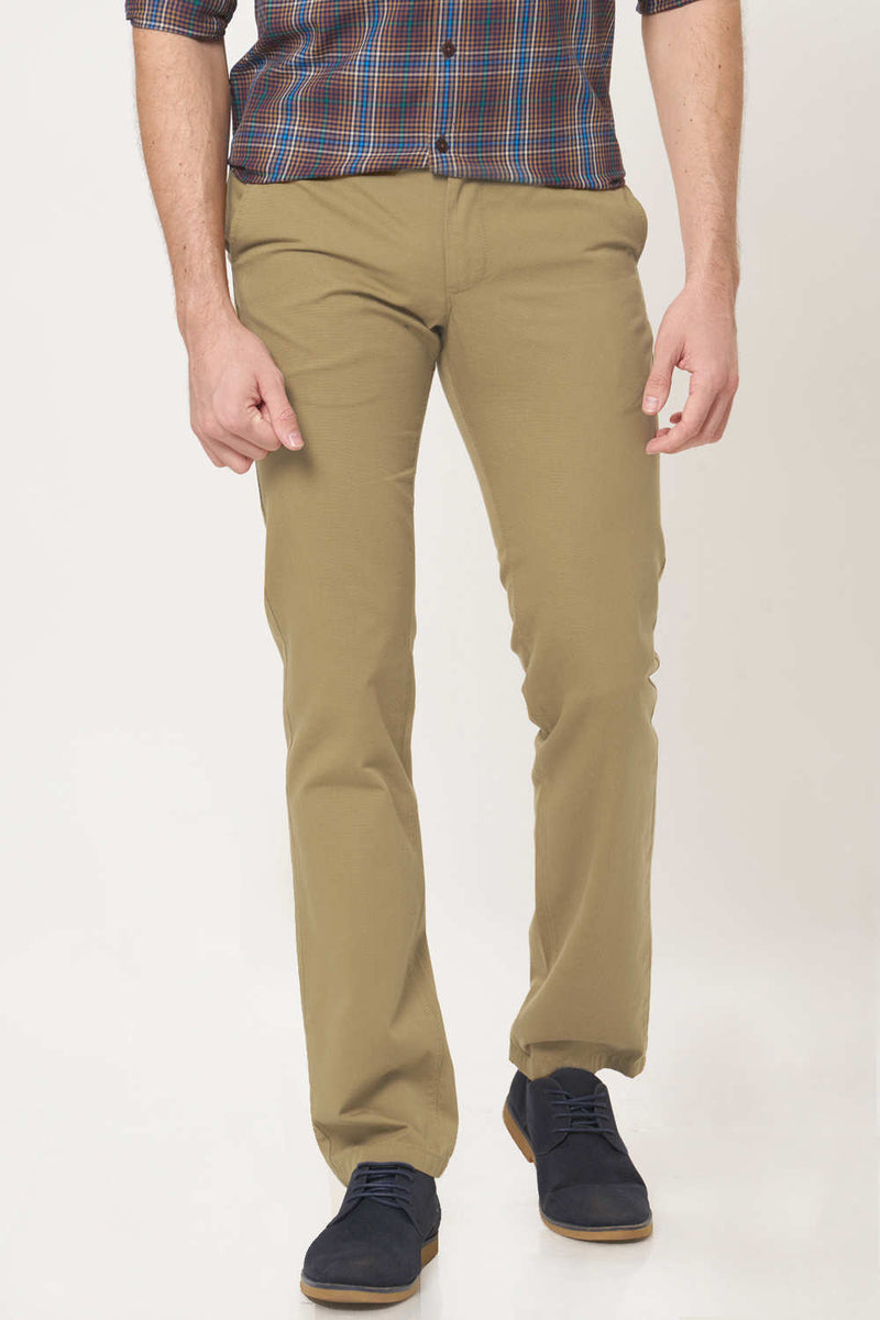 BASICS SLIM FIT COTTON TROUSER