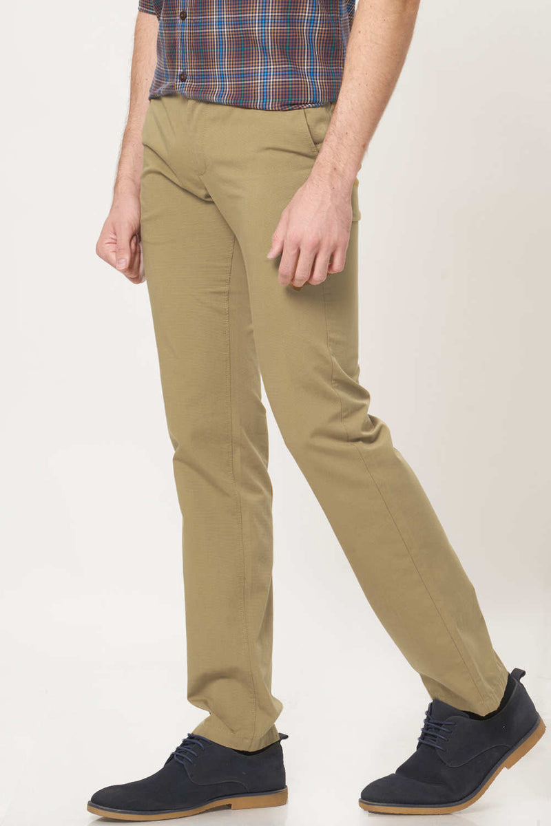 BASICS SLIM FIT COTTON TROUSER