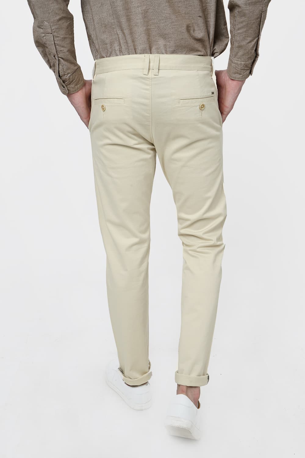 BASICS TAPERED FIT STRETCH TROUSER