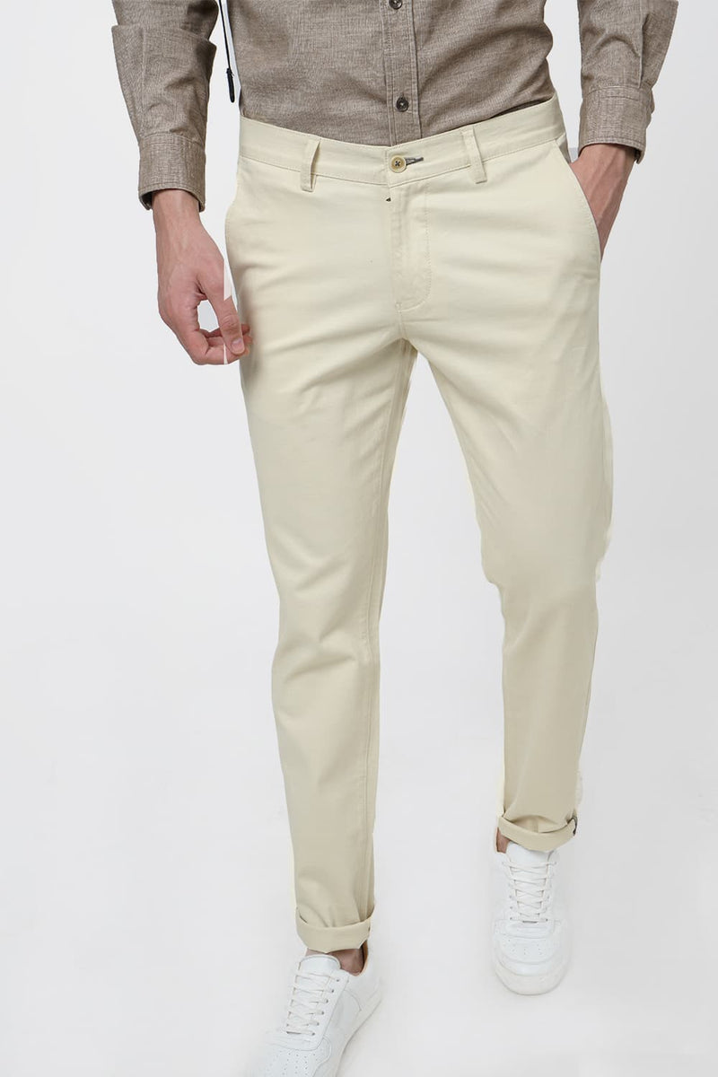 BASICS TAPERED FIT STRETCH TROUSER