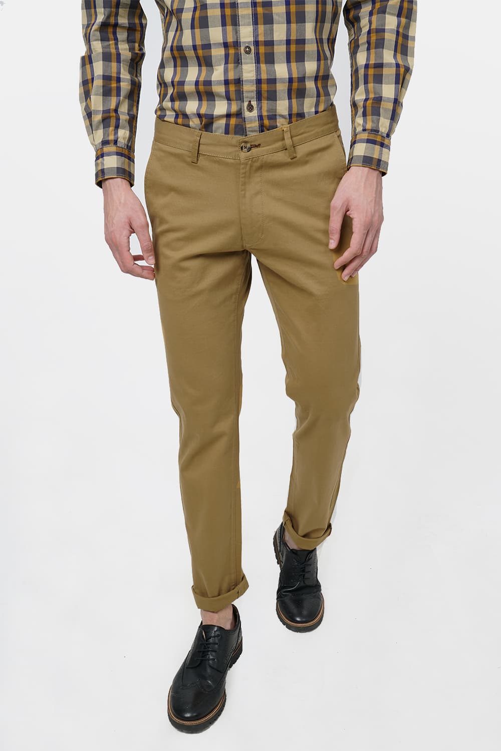 BASICS TAPERED FIT STRETCH TROUSER