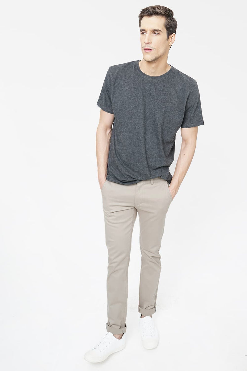 BASICS TAPERED FIT STRETCH TROUSER