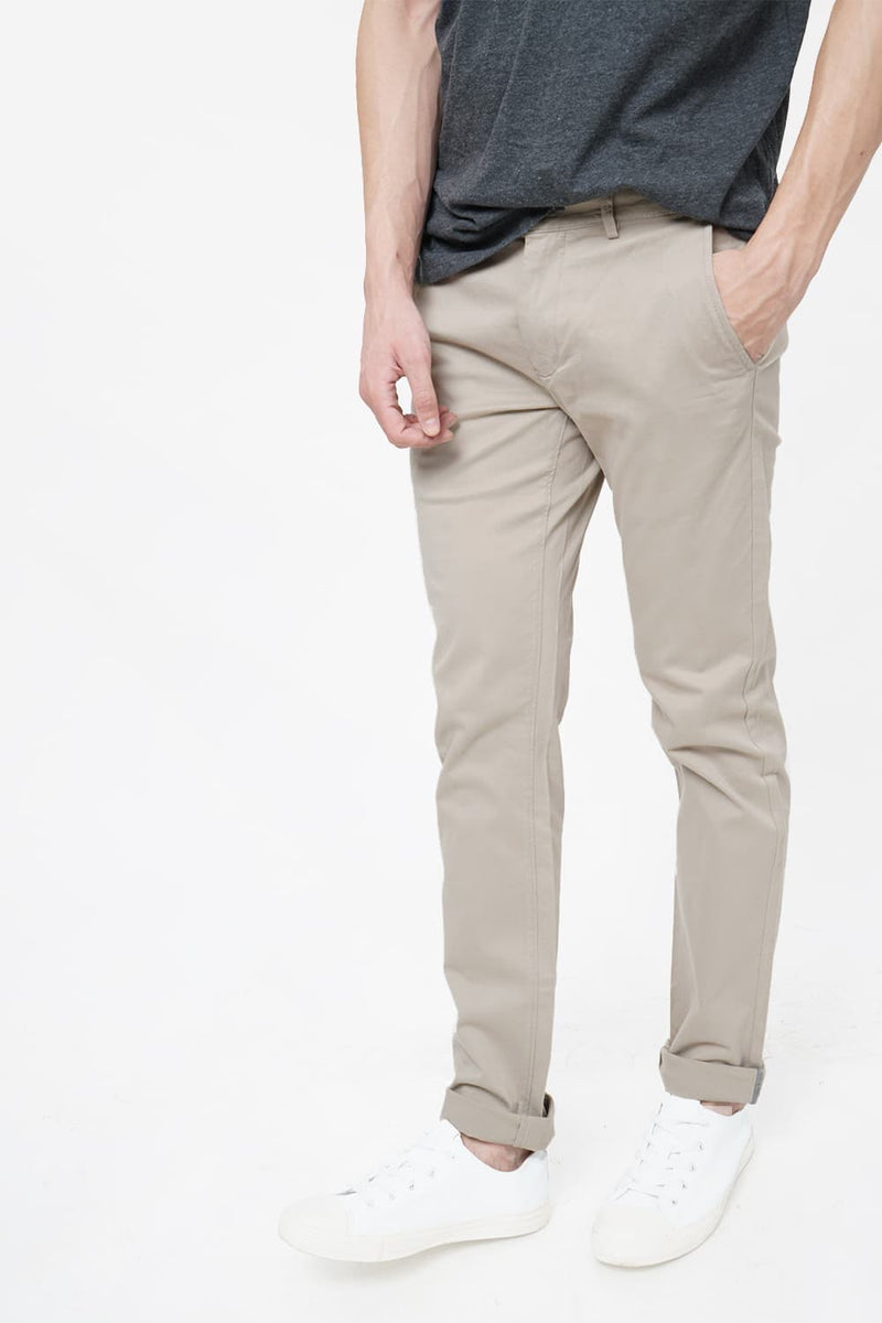 BASICS TAPERED FIT STRETCH TROUSER