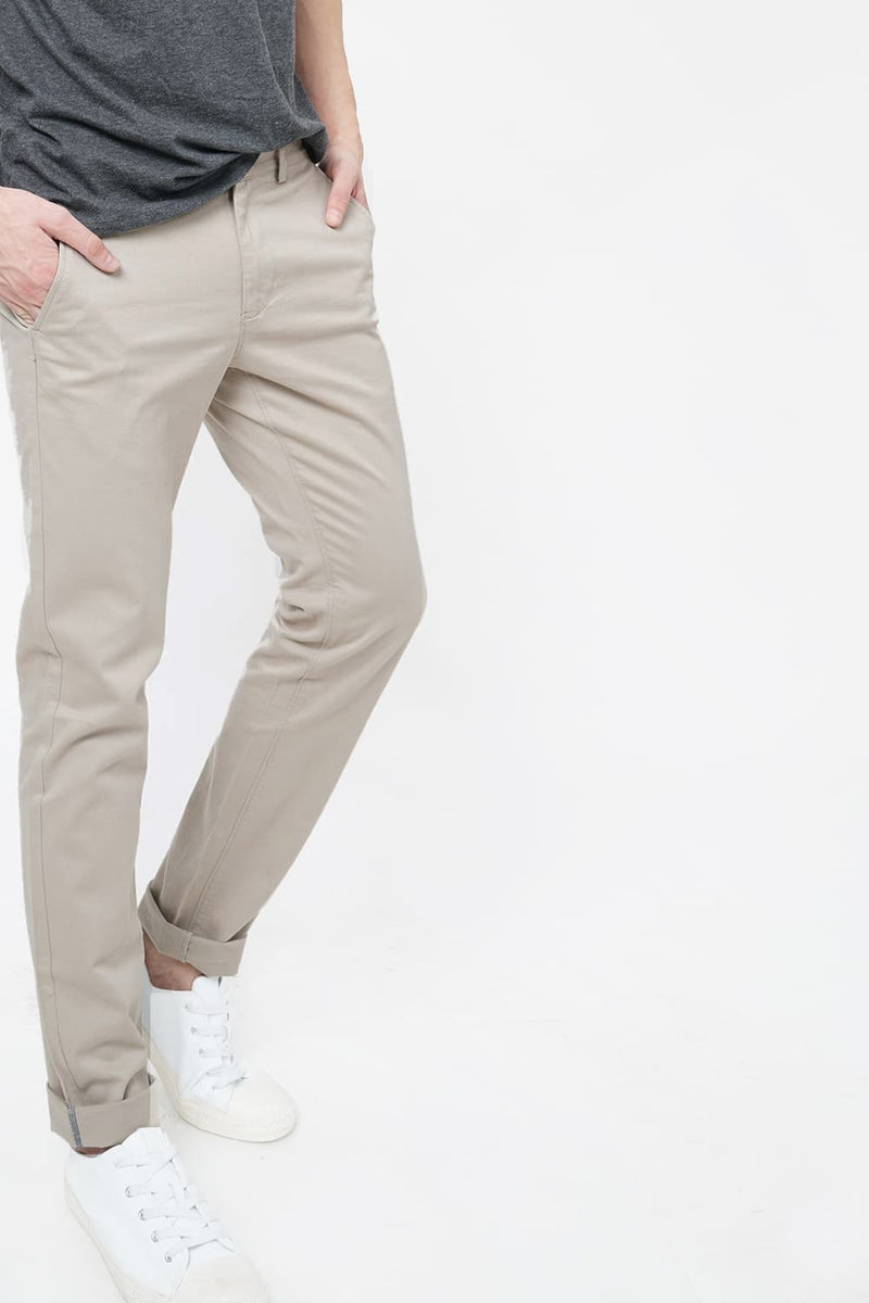 BASICS TAPERED FIT STRETCH TROUSER