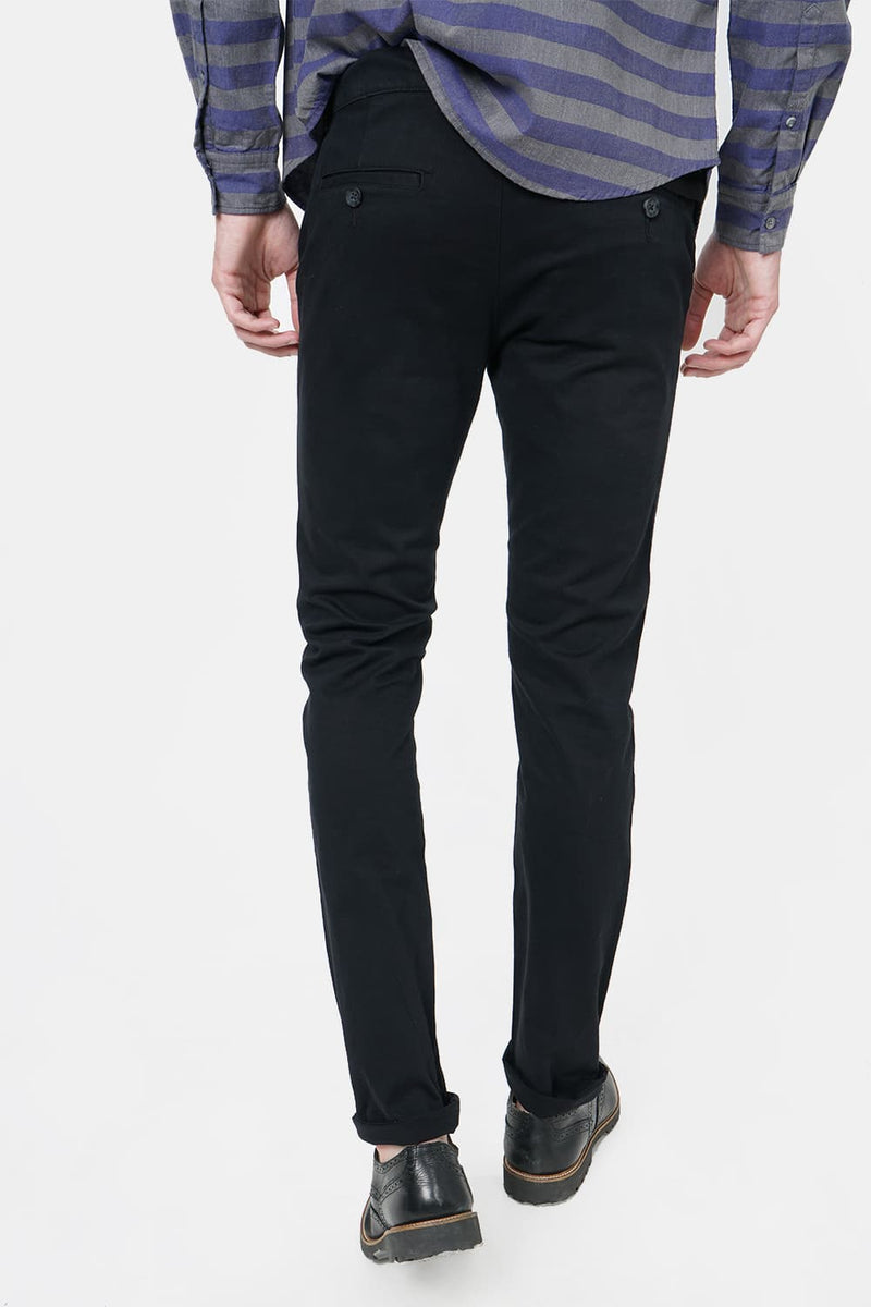 BASICS TAPERED FIT STRETCH TROUSER