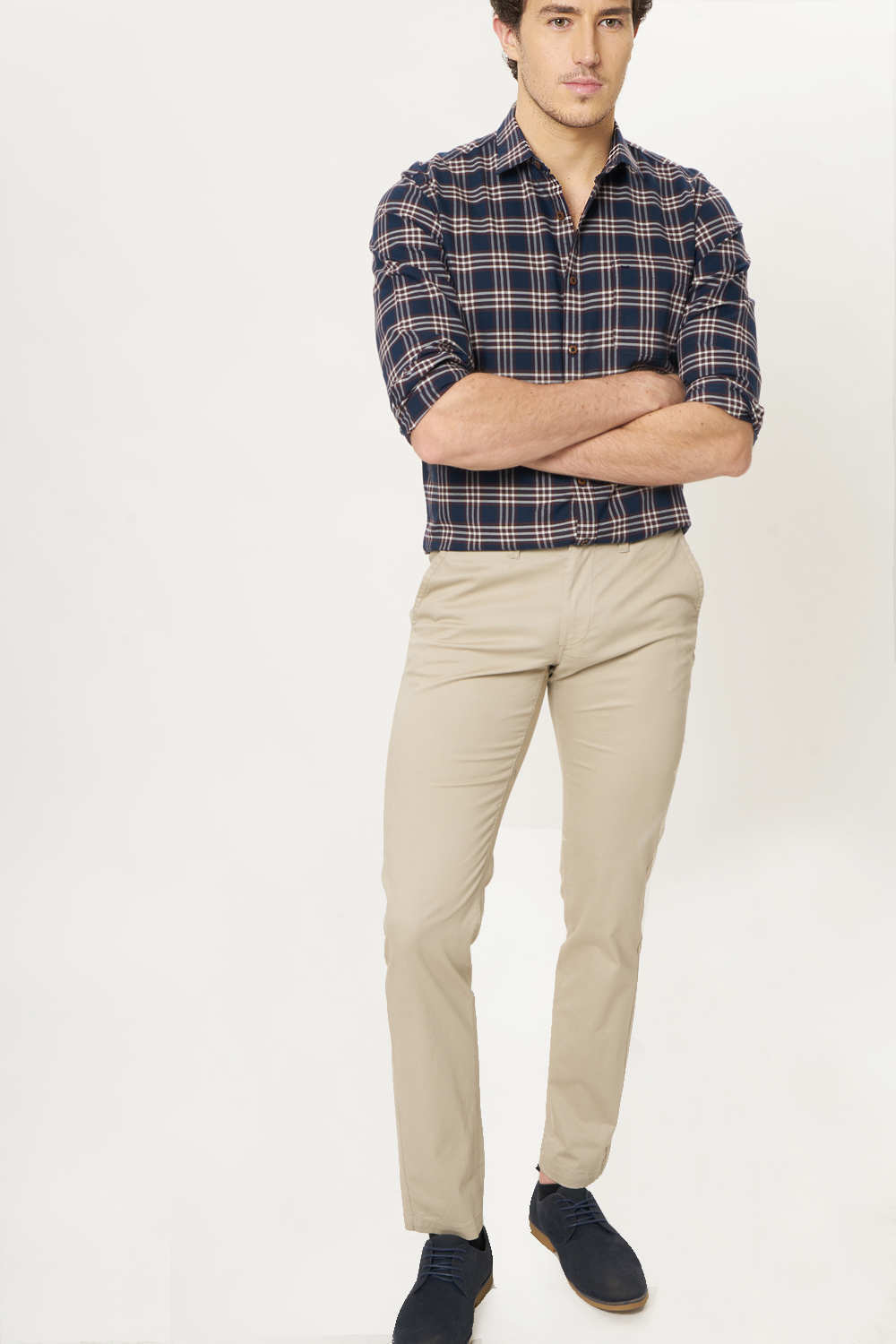 BASICS SLIM FIT STRETCH TROUSER