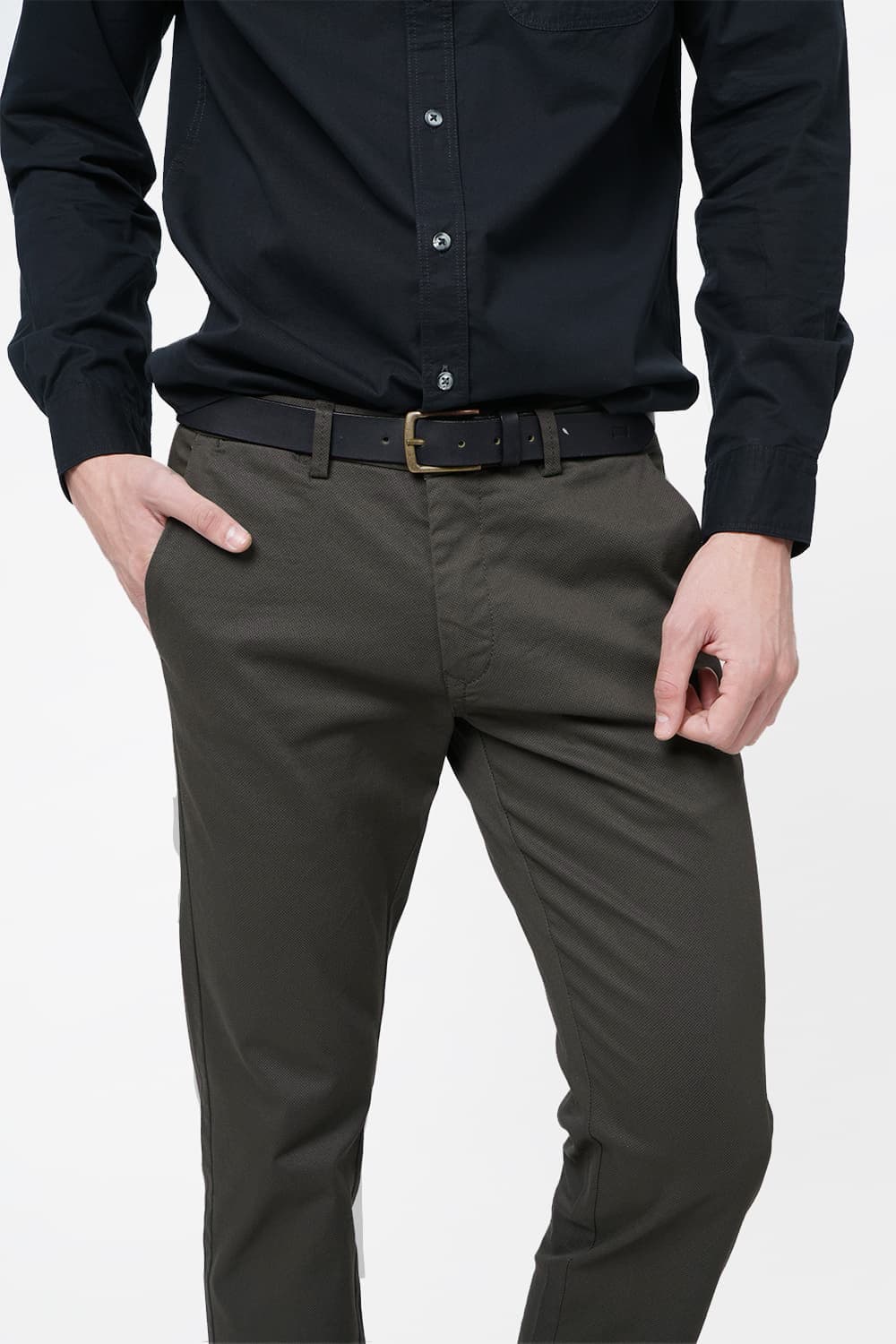 BASICS SLIM FIT STRETCH TROUSER