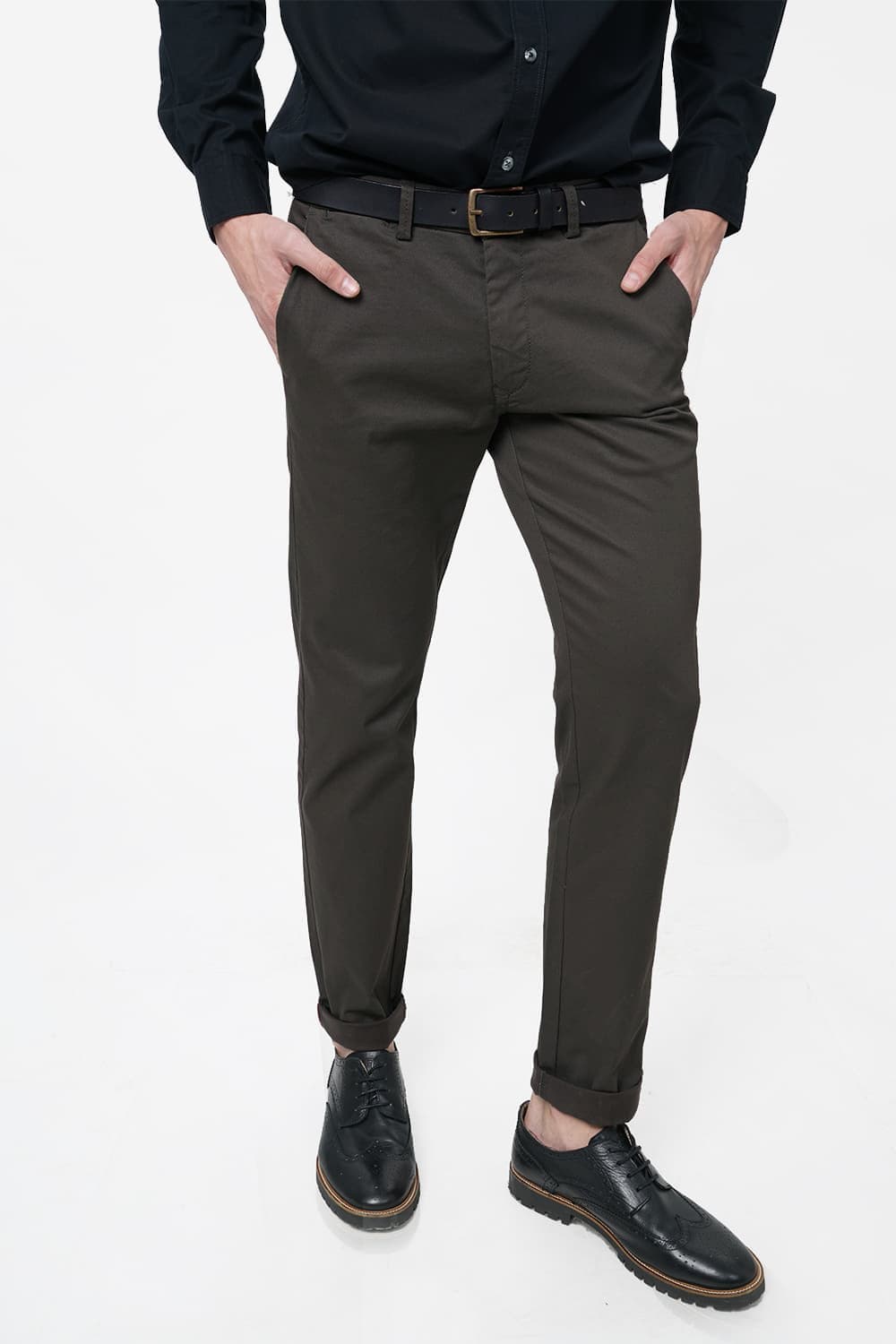 BASICS SLIM FIT STRETCH TROUSER