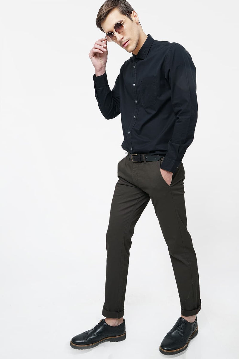 BASICS SLIM FIT STRETCH TROUSER