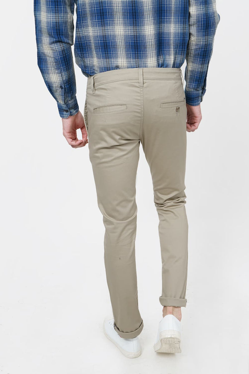 BASICS TAPERED FIT STRETCH TROUSER