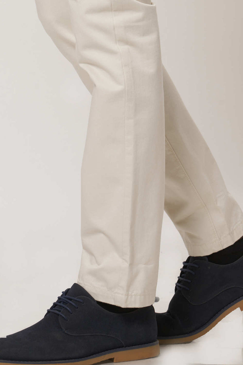 BASICS TAPERED FIT COTTON TROUSER