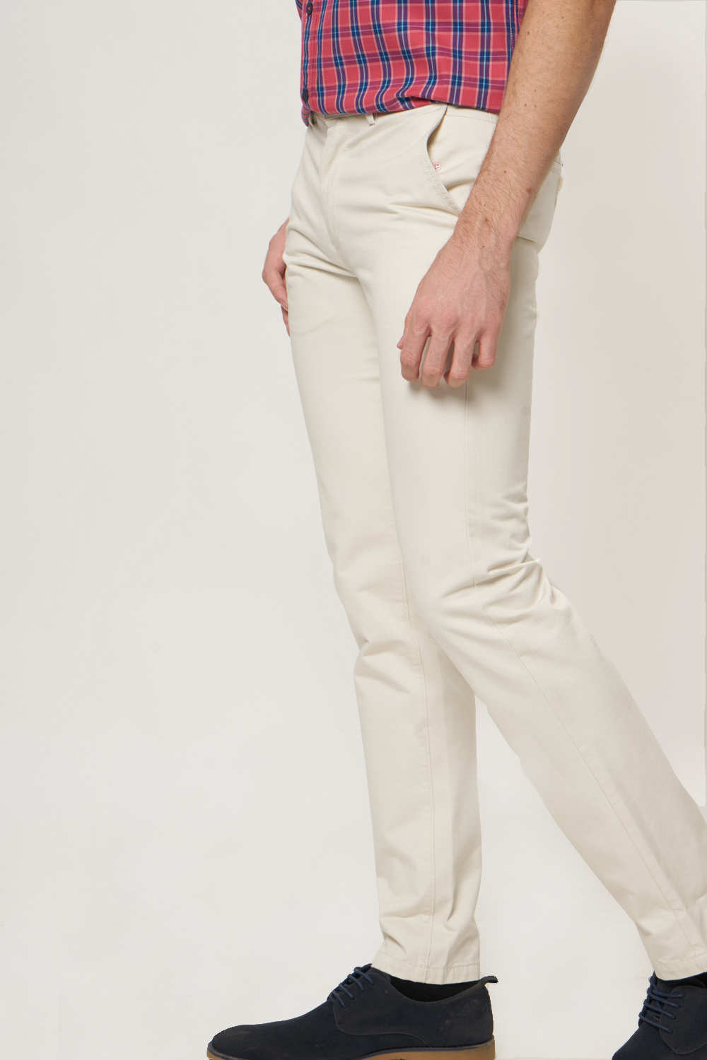 BASICS TAPERED FIT COTTON TROUSER