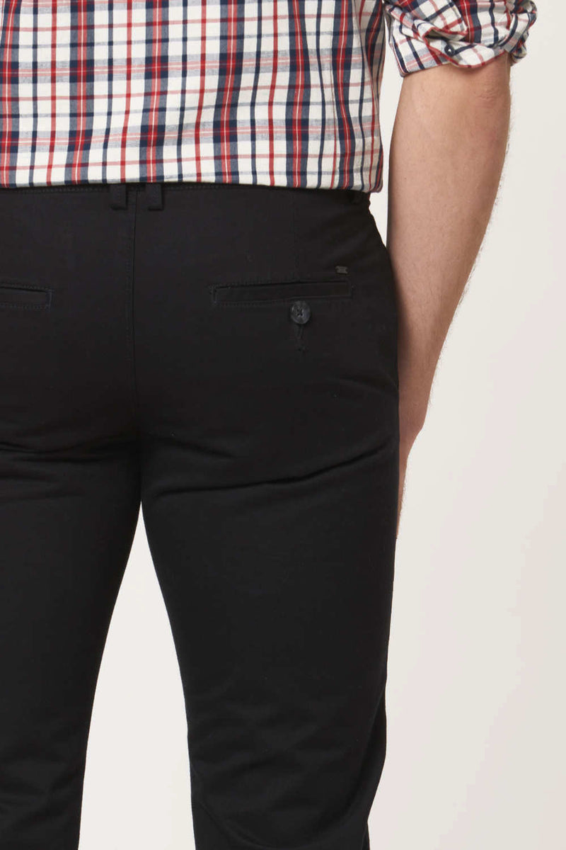 BASICS TAPERED FIT COTTON TROUSER