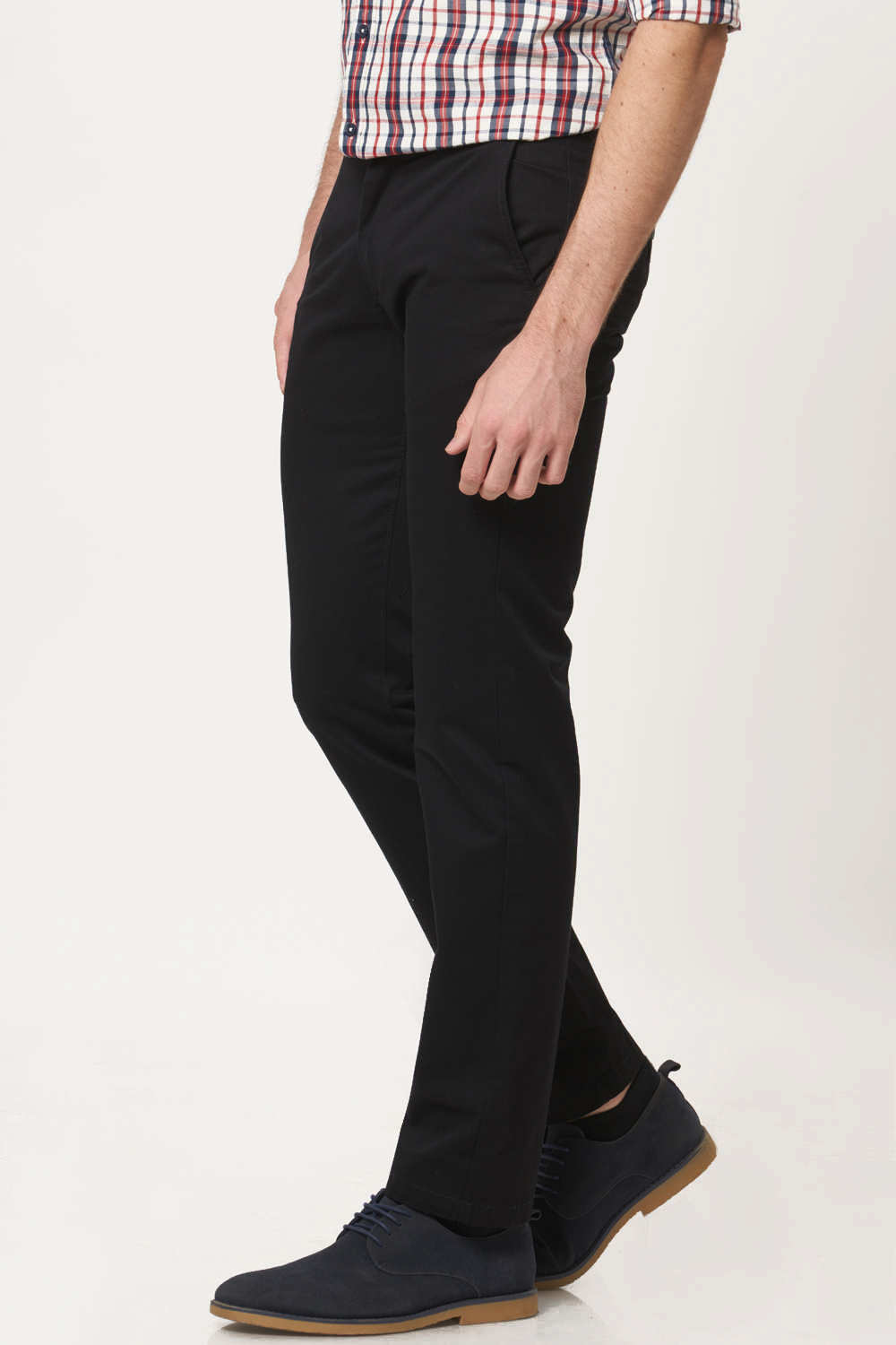 BASICS TAPERED FIT COTTON TROUSER