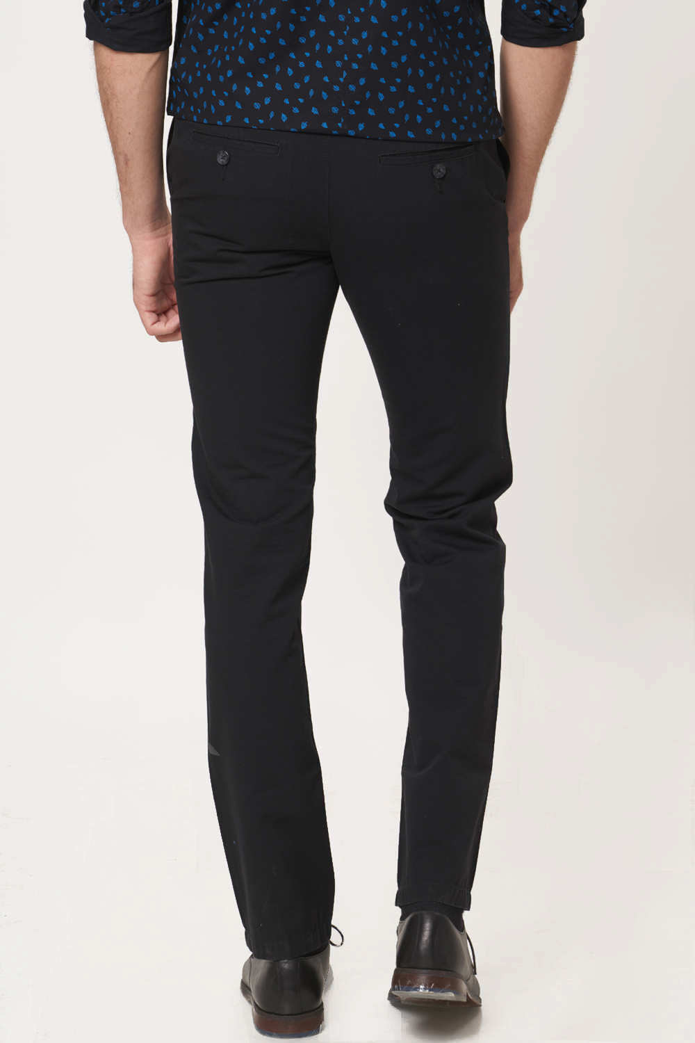 BASICS TAPERED FIT COTTON TROUSER