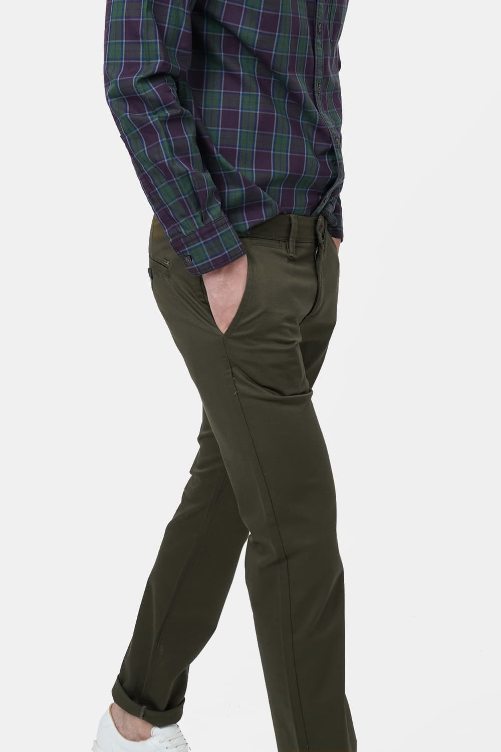 BASICS SLIM FIT STRETCH TROUSER