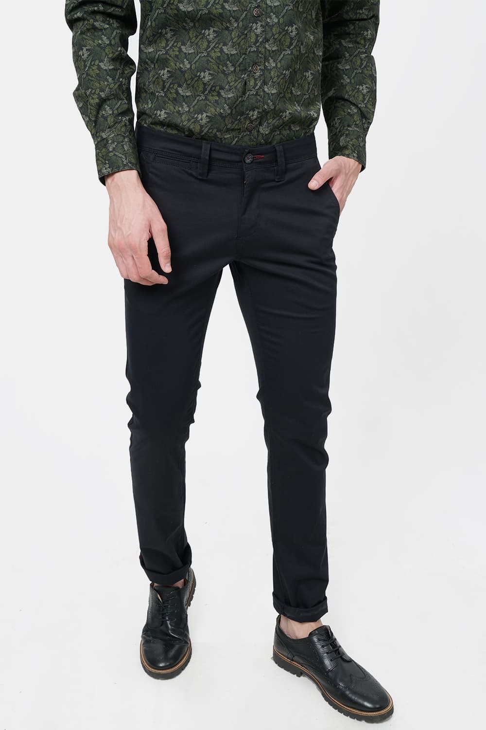 BASICS SLIM FIT STRETCH TROUSER