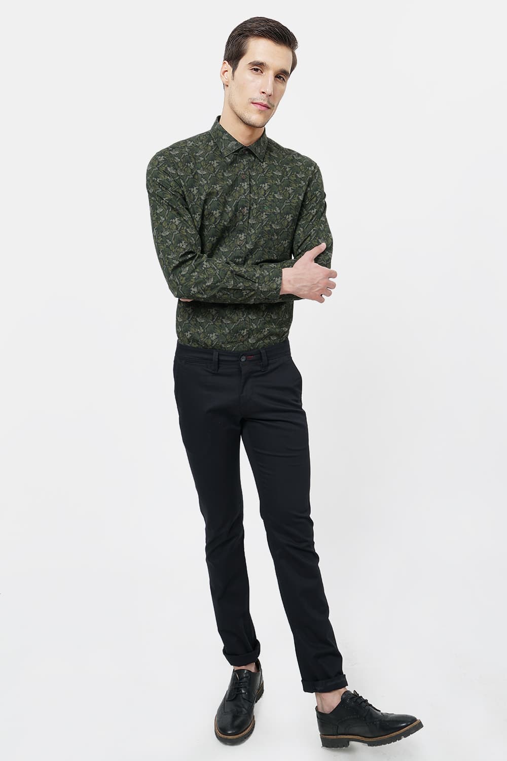 BASICS SLIM FIT STRETCH TROUSER