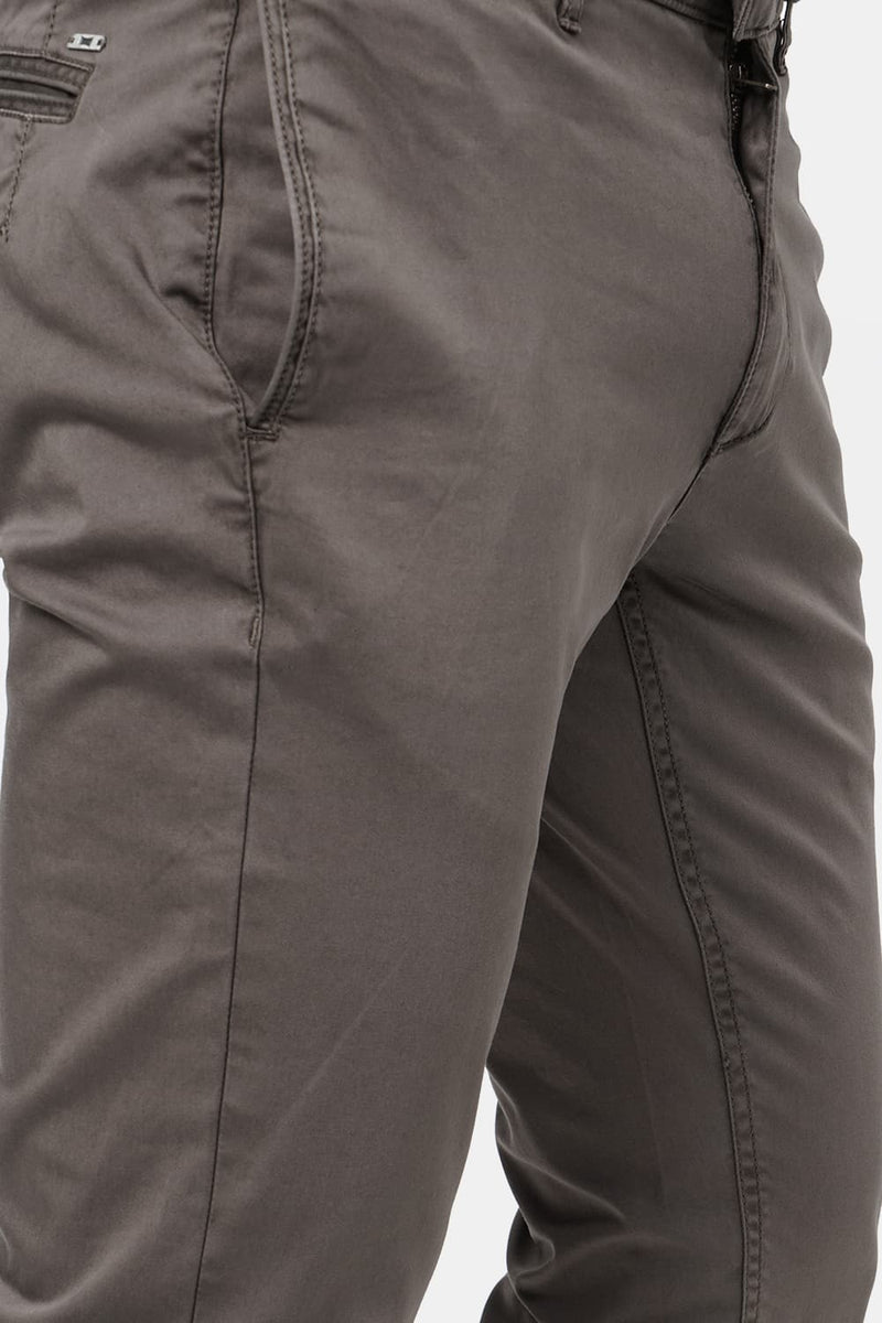 BASICS TAPERED FIT SATIN STRETCH TROUSER