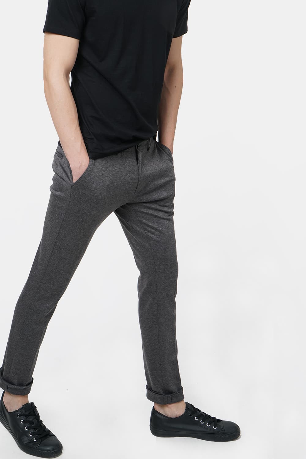 BASICS TAPERED FIT KNITTED TROUSER