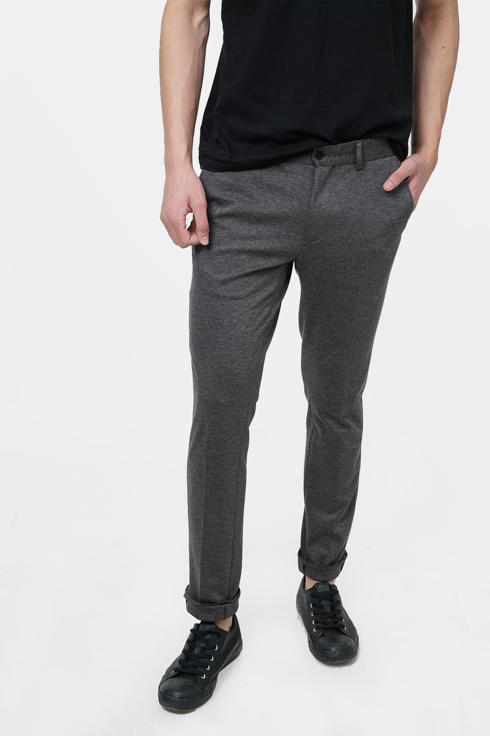 BASICS TAPERED FIT KNITTED TROUSER