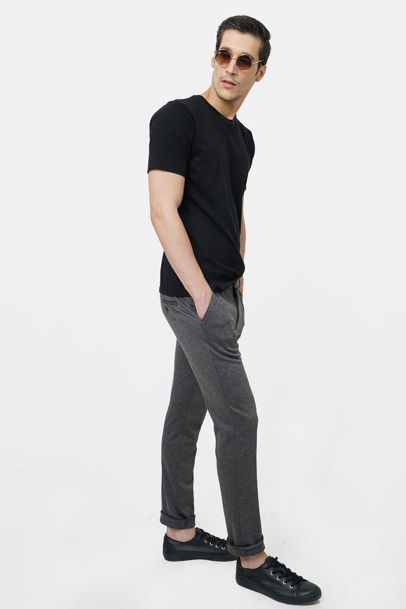 BASICS TAPERED FIT KNITTED TROUSER