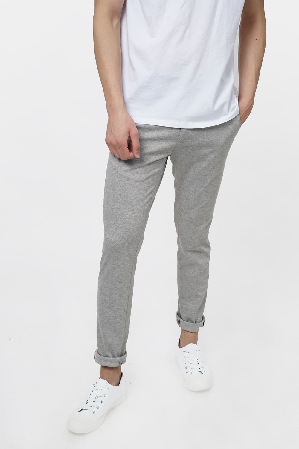 BASICS TAPERED FIT KNITTED TROUSER