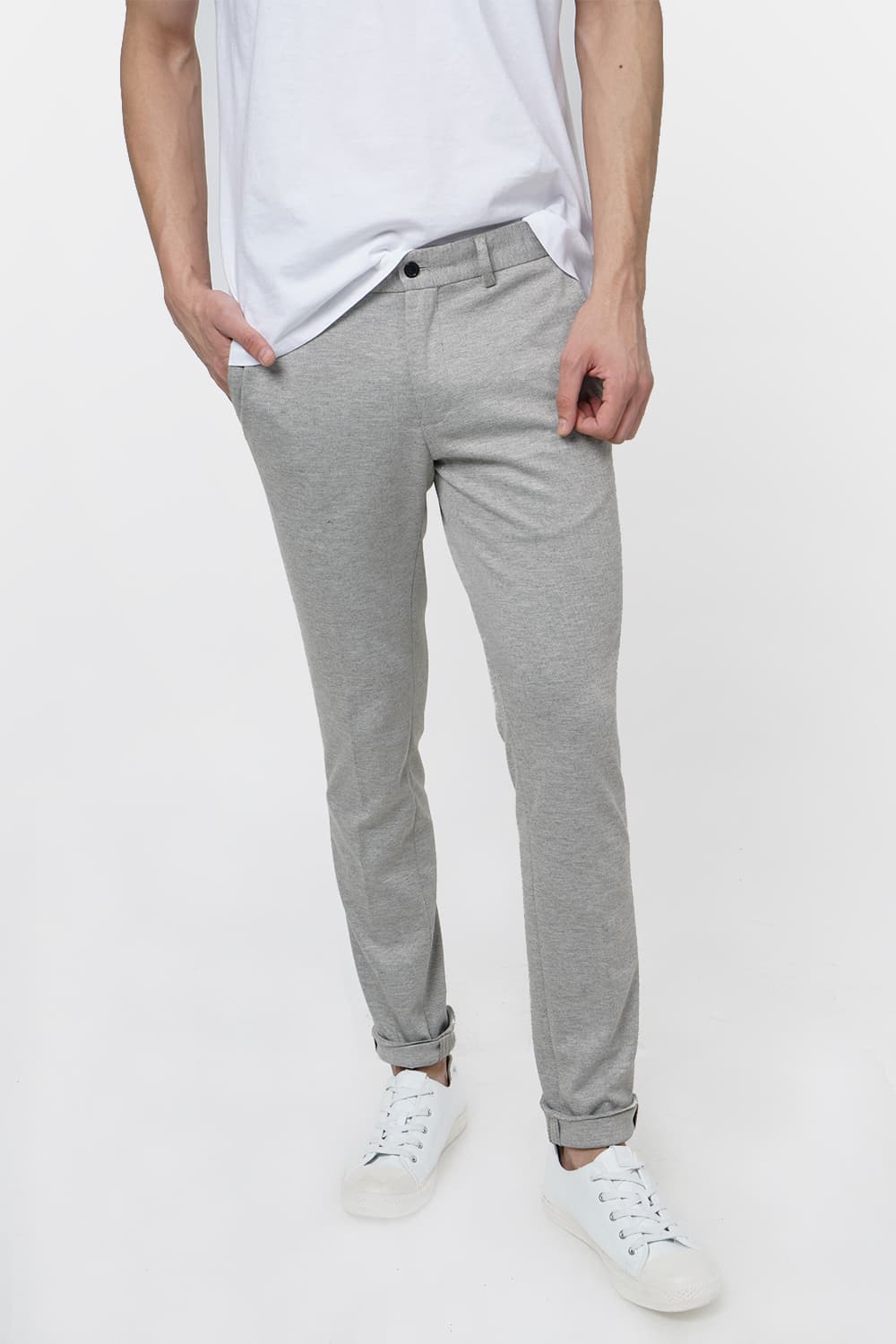 BASICS TAPERED FIT KNITTED TROUSER