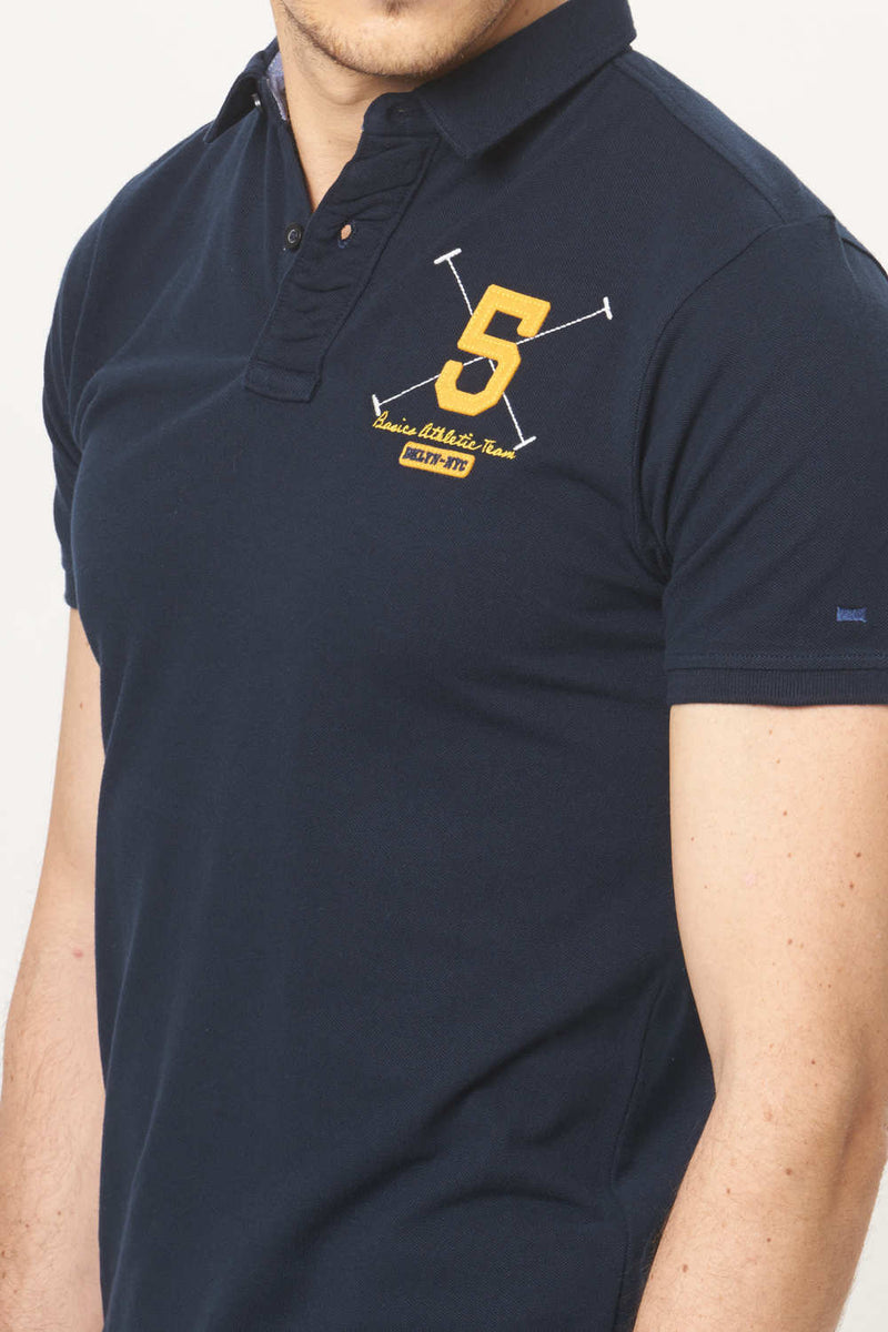 BASICS MUSCLE FIT POLO T.SHIRT