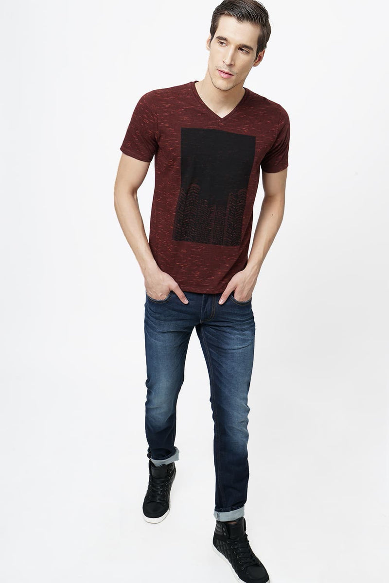 BASICS MUSCLE FIT V NECK T.SHIRT