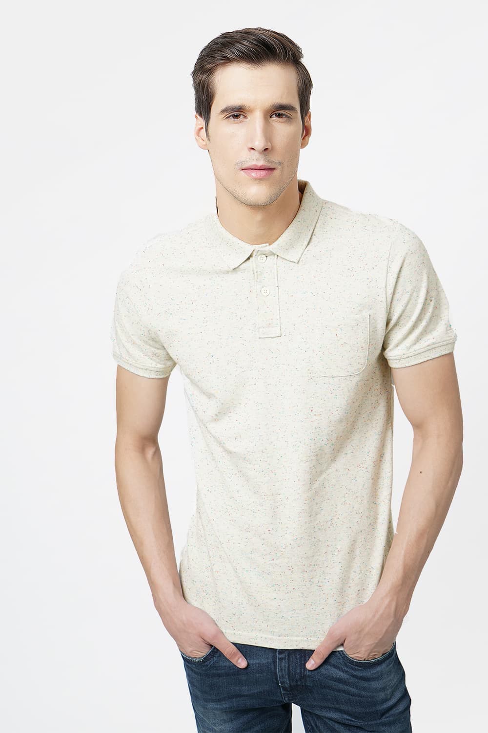 BASICS MUSCLE FIT POLO T.SHIRT